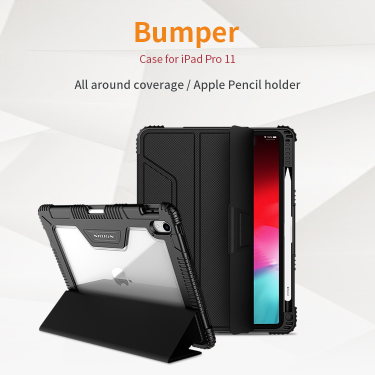 Apple Ipad Pro 112018 Bumper Leather Carcasa Flip Premium - Imagen 3