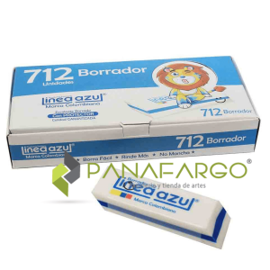 Borrador Linea Azul Grande Nata  712 Caja X 12