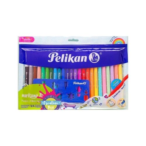 Plumones Pelikan Markana Twist Paquete De 18 + 6