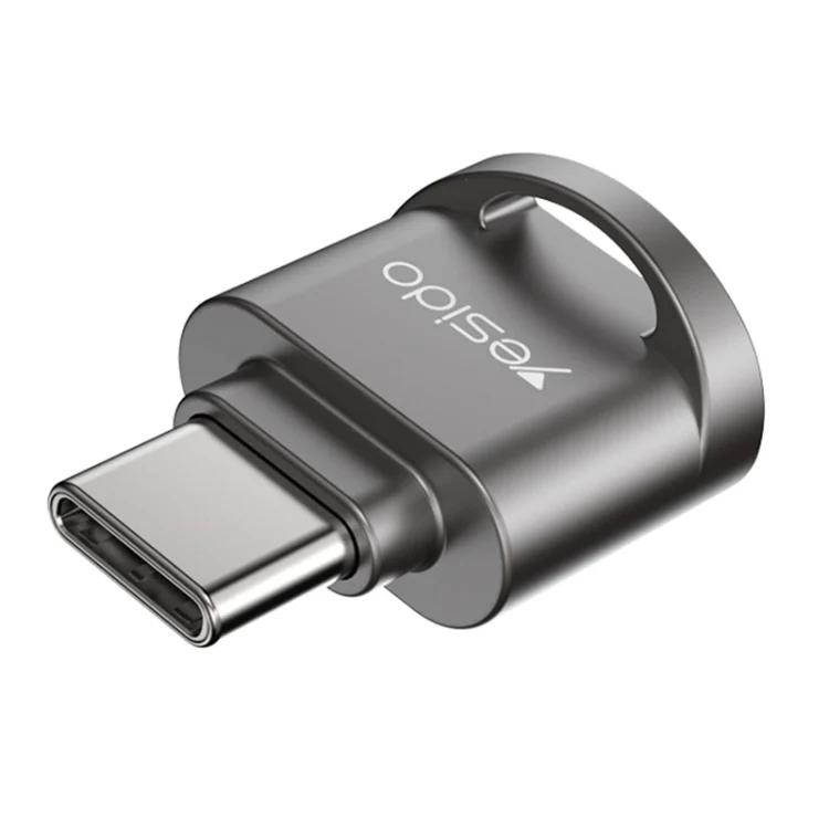 Lector de Tarjeta Mini Otg Yesido Gs19 Conector Tipo C Negro - Imagen 2